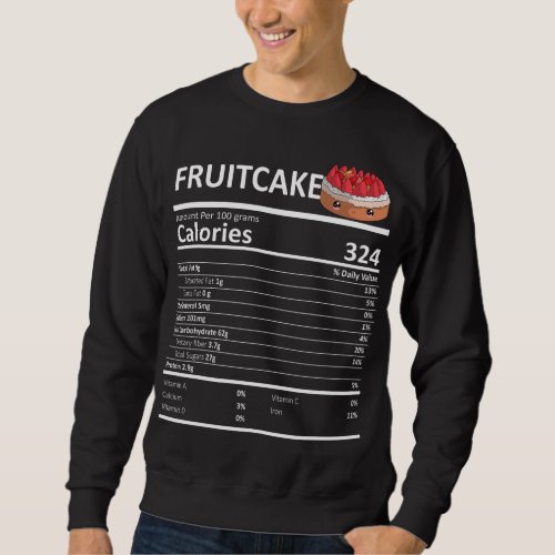 Fruit Cake Nutritional Facts Thanksgiving X _ Mas  Sweatshirt