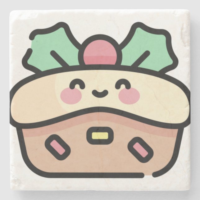 fruit cake stone coaster (Front)