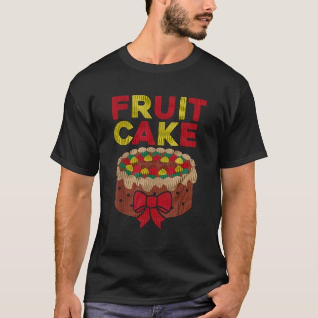 Fruit Cake Ugly Christmas Sweater Style T Shirt (Front)