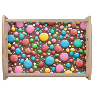 Fruit Candy Milk Chocolate Pattern Serving Tray