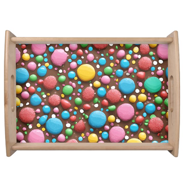 Fruit Candy Milk Chocolate Pattern Serving Tray  (Front)