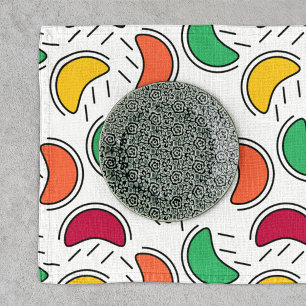 Fruit Candy Shapes Pattern Cloth Placemat