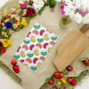 Fruit Candy Shapes Pattern Kitchen Towel