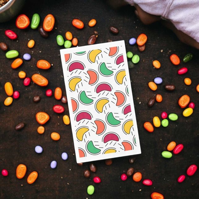 Fruit Candy Shapes Pattern Paper Guest Towels (guest towel)