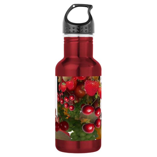 Fruit Cherries Water Bottle (Front)