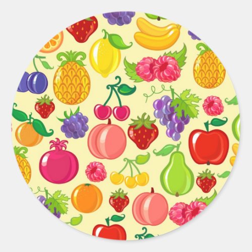 Fruit Classic Round Sticker