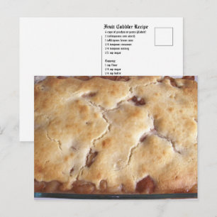Fruit Cobbler Recipe Postcard