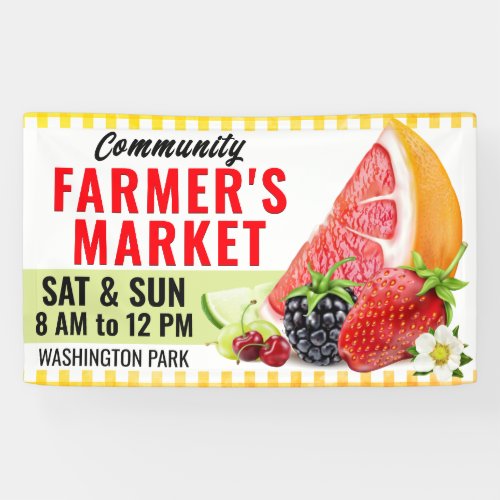 Fruit Cocktail Farmers Market Banner