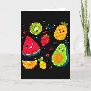 Fruit Costume Sweet Tea Fruit Salad Men Women Coup Card