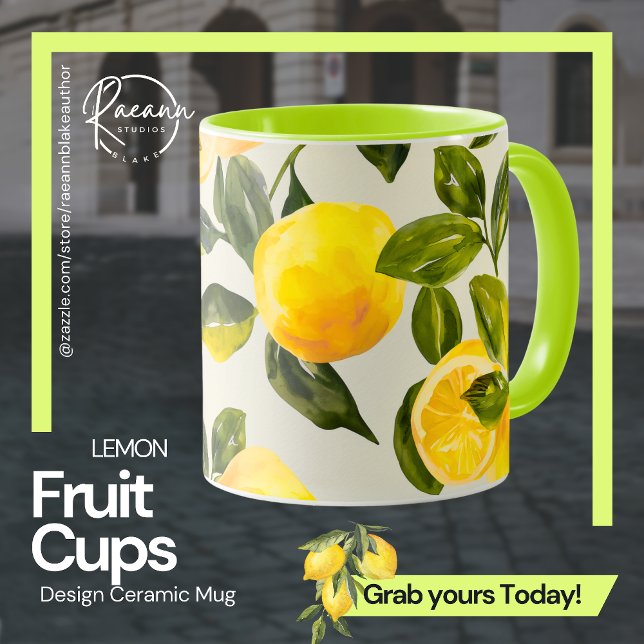 Fruit Cups - Lemon Design Ceramic Mug (Creator Uploaded)