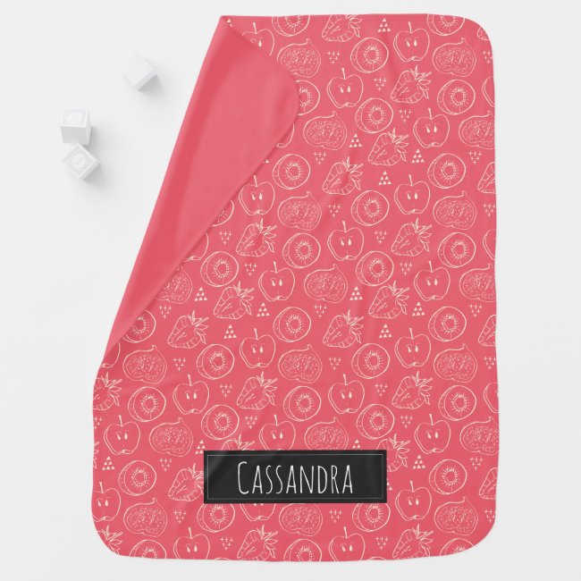 Fruit Cut in Half Pattern with First Name