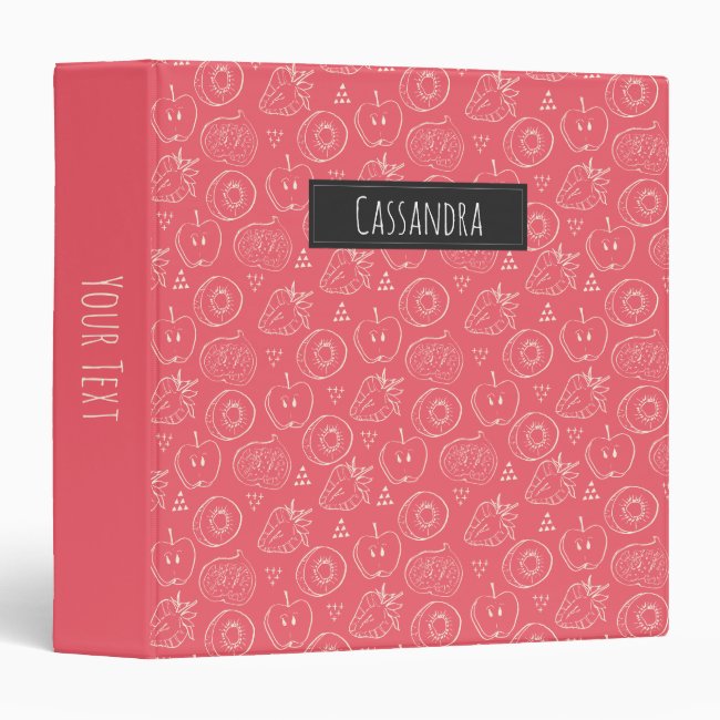 Fruit Cut in Half Pattern with Your Name