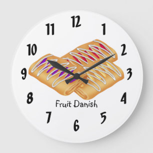 Fruit Danish Large Clock