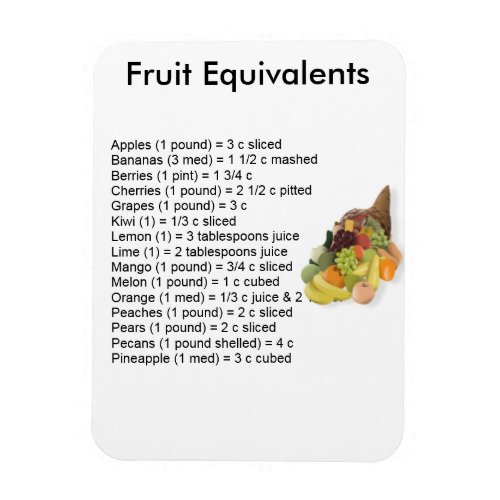 Fruit Equivalents Magnet