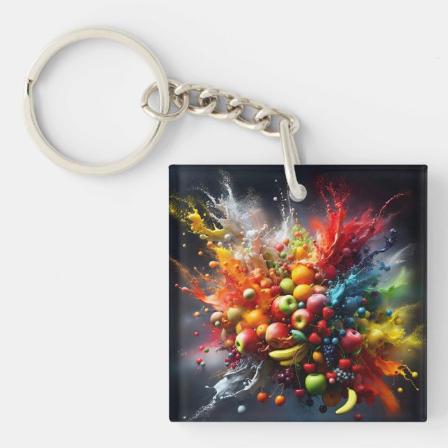 Fruit explosion keychain (Front)
