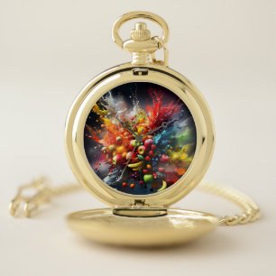 Fruit explosion pocket watch