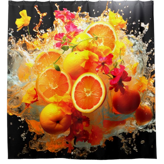 Fruit Explosion Shower Curtain (Front)