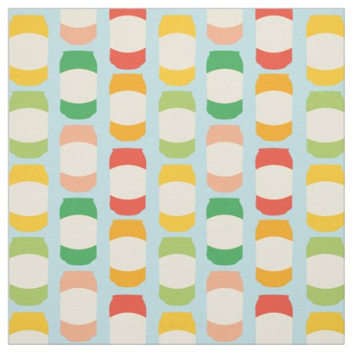 Fruit Flavored Seltzer Cans Summer Patterned Fabric