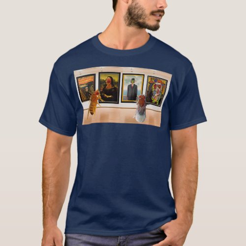 Fruit flies at an art gallery T_Shirt