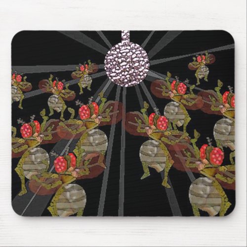 Fruit Flies Dancing Under The Disco Ball Mouse Pad