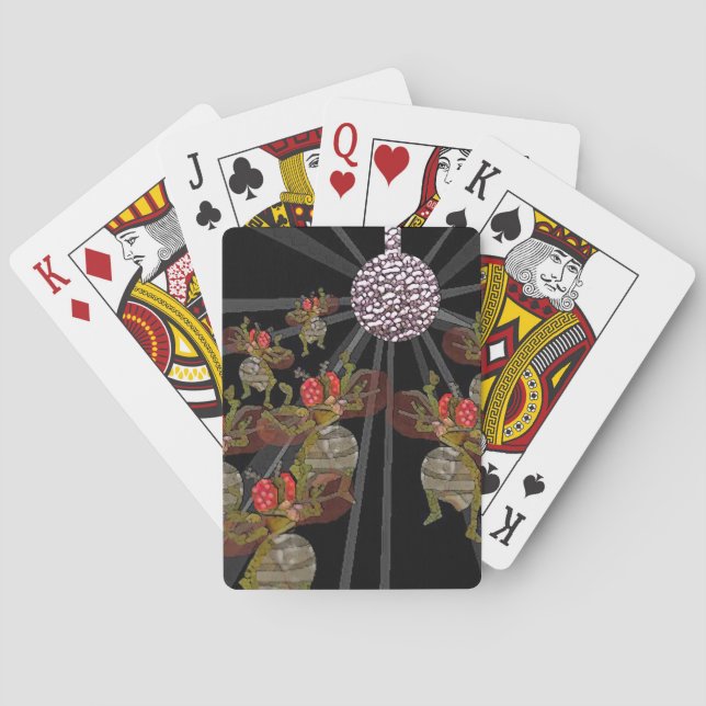 Fruit Flies Dancing Under The Disco Ball Poker Cards (Back)