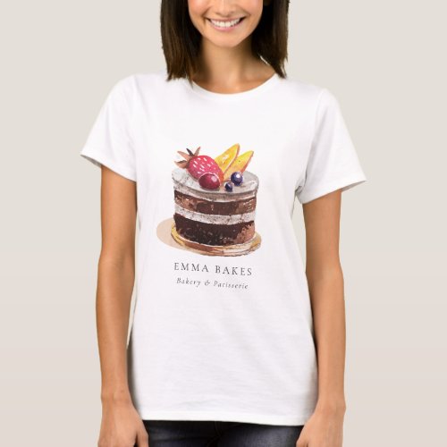 FRUIT FLORAL CAKE PATISSERIE CUPCAKE BAKERY CHEF T_Shirt