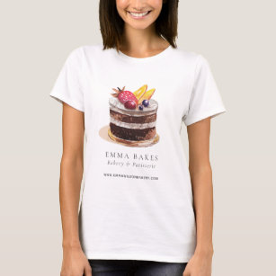 FRUIT FLORAL CAKE PATISSERIE CUPCAKE BAKERY CHEF T-Shirt