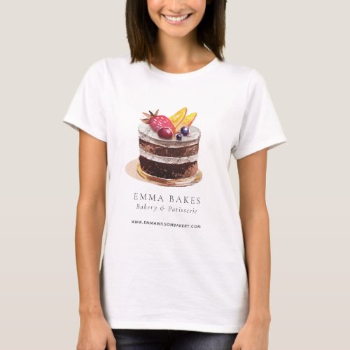 FRUIT FLORAL CAKE PATISSERIE CUPCAKE BAKERY CHEF T_Shirt