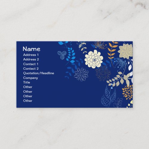 Beautiful Blue Brown Retro Vector Business Card Templates