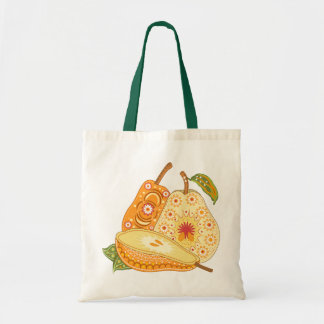 Fruit Flower Cool Cute Girly Retro Floral Tote Bag