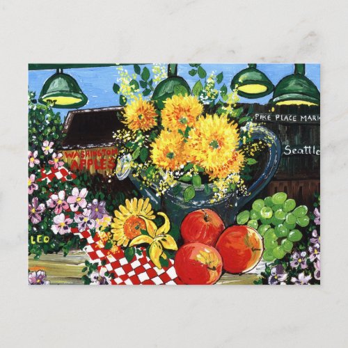 Fruit  Flowers Postcard
