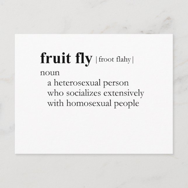 FRUIT FLY (definition) Postcard (Front)