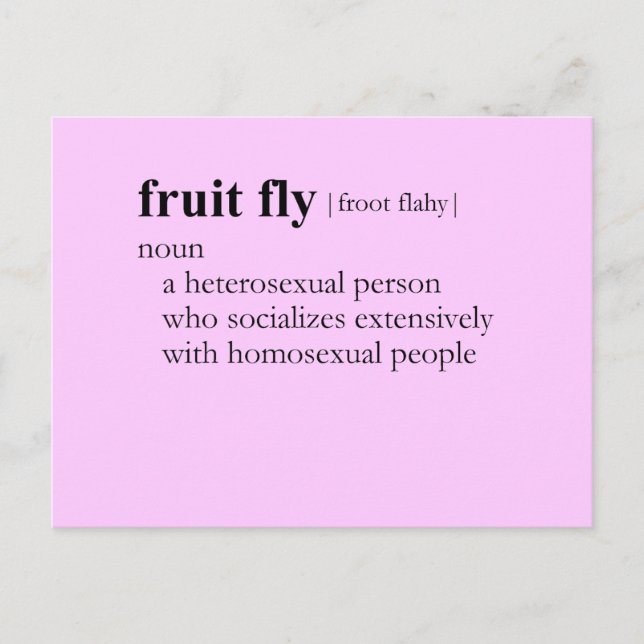 FRUIT FLY (definition) Postcard (Front)
