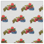 fruit food berries blue red leaf vine plant green fabric