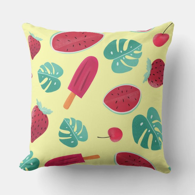 Fruit Frenzy Throw Pillow (Front)