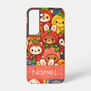 Fruit Friends Parade Cute Animal Custom Samsung Galaxy S22 Case