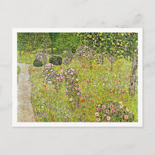 Fruit Garden with Roses Gustav Klimt Postcard