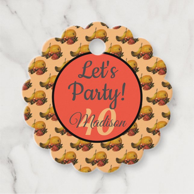 Fruit Gift / Favor Tag (Front)