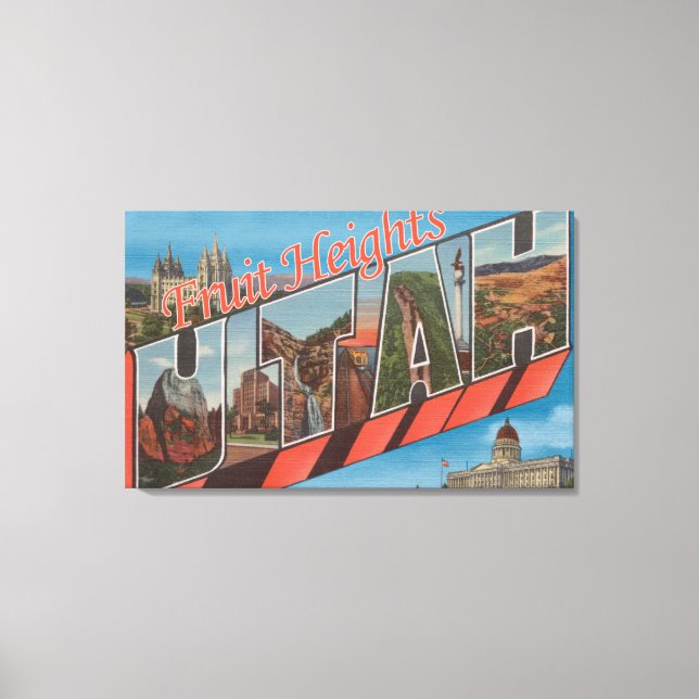 Fruit Heights, Utah - Large Letter Scenes Canvas Print (Front)