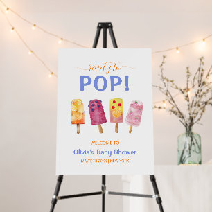 Fruit Ice Cream Popcicle Baby Shower Welcome Sign 