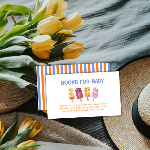 Fruit Ice Cream Popcicle Books For Baby Shower Enclosure Card
