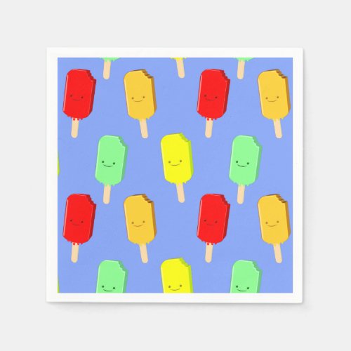 Fruit Ice Pop Pattern Napkins