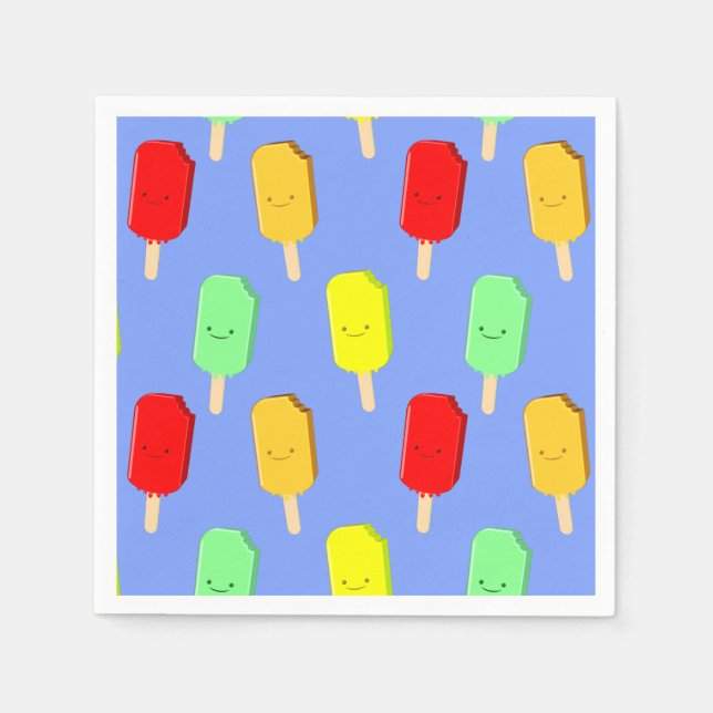 Fruit Ice Pop Pattern Napkins (Front)