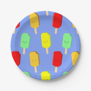 Fruit Ice Pop Pattern Paper Plates