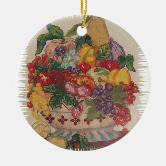 FRUIT JAR CERAMIC ORNAMENT (Front)