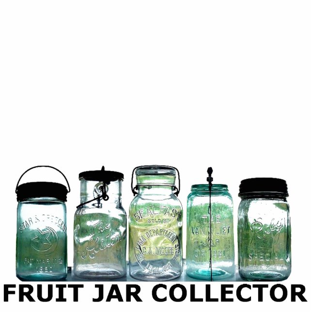 Fruit Jar Collector Mason Jars Desk Display Shelf Cutout (Front)