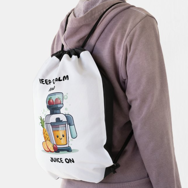 Fruit Juicer Keep Calm And Juice Health Drawstring Bag (Insitu)