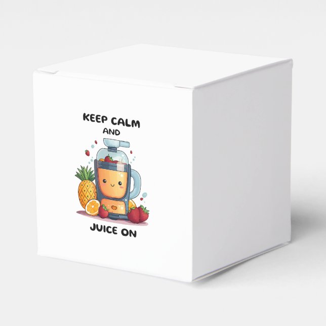 Fruit Juicer Keep Calm And Juice  Health  Favor Boxes (Front Side)