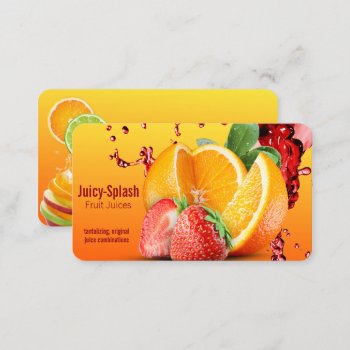 Fruit Juices Business Card by SharonCullars at Zazzle