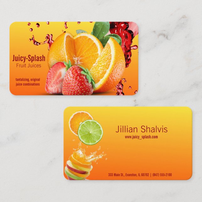 fruit juices business card (Front/Back)